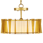 Потолочный светильник круглый с каркасом в форме треугольников и тканевым абажуром Brutal Light варинант исполнения - 1 | Loft Concept в Костроме