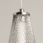 Люстра круглая каскадня с 5-ю плафонами из металлической сетки Mesh Lampshade Lighting варинант исполнения - 9 | Loft Concept в Костроме