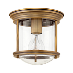 Потолочный светильник для ванных комнат с цилиндрическим стеклянным плафоном и одной лампой Hinkley варинант исполнения - 5 | Loft Concept в Костроме