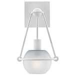 Бра белое с матовым стеклянным плафоном в форме шара White Lighthouse варинант исполнения - 2 | Loft Concept в Костроме