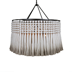 Люстра серая плетеная с кисточками Boho Tassel Chandelier варинант исполнения - 1 | Loft Concept в Костроме