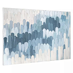 Панно декоративное с ручной росписью Blue Strokes варинант исполнения - 1 | Loft Concept в Костроме