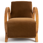 Кресло с круглыми деревянными подлокотниками Modesto Chair варинант исполнения - 2 | Loft Concept в Костроме