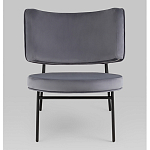 Мини-кресло District Lounge велюр серый варинант исполнения - 4 | Loft Concept в Костроме