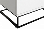 Шкаф-витрина белая с полками и стеклянной дверью Strict Lines варинант исполнения - 5 | Loft Concept в Костроме