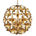 Люстра в форме шара из золотых лепестков Hanging Flowers варинант исполнения - 1 | Loft Concept в Костроме