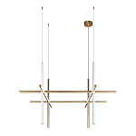 Люстра с 6-ю цилиндрическими плафонами на тонких тросах Trumpet tube варинант исполнения - 6 | Loft Concept в Костроме