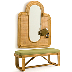 Скамья из ротанга с подушкой Mattia Rattan Bench варинант исполнения - 5 | Loft Concept в Костроме