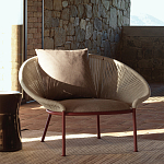 Дизайнерское уличное кресло с веревочной спинкой PETALO Armchair варинант исполнения - 8 | Loft Concept в Костроме