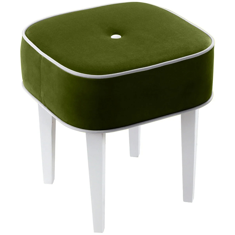 Квадратный мягкий пуф на белых ножках Winton Pouf Square Мульти Квадратный мягкий пуф на белых ножках Winton Pouf Square Мульти в Костроме | Loft Concept
