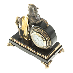 Часы настольные бронзовые с декором в виде коня Horse Stone Clock варинант исполнения - 6 | Loft Concept в Костроме