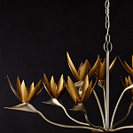 Люстра с плафонами в виде цветов Golden Bird of Paradise варинант исполнения - 6 | Loft Concept в Костроме