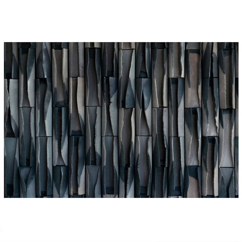 Современное Объемное Панно на стену Horizontal rhythmic waves Серый бетон в Костроме | Loft Concept 