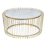 Журнальный столик с столешницей из мрамора на металлическом основании Table Vertical Planes варинант исполнения - 1 | Loft Concept в Костроме