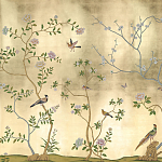 Обои ручная роспись Badminton Deep Rich Gold gilded paper варинант исполнения - 1 | Loft Concept в Костроме