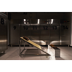 Дизайнерское кресло на металлическом каркасе с подставкой для ног Poltronova Mies Armchair варинант исполнения - 10 | Loft Concept в Костроме