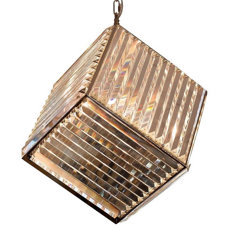 Люстра Cube Jalousie Pendant Глянцевое золото Черный Прозрачный Люстра Cube Jalousie Pendant Глянцевое золото Черный Прозрачный в Костроме | Loft Concept