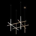 Люстра с 6-ю цилиндрическими плафонами на тонких тросах Trumpet tube варинант исполнения - 5 | Loft Concept в Костроме