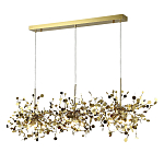 Люстра подвесная из трех частей с металлическими круглыми элементами Terzani Argent варинант исполнения - 2 | Loft Concept в Костроме