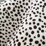 Мебельная ткань Искусственный мех  белый леопард 90 см T5-3 варинант исполнения - 2 | Loft Concept в Костроме