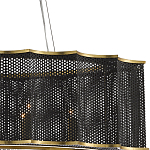 Люстра овальная в сочетании черного и золотого цвета Mesh Lighting варинант исполнения - 1 | Loft Concept в Костроме