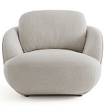 Полукруглое кресло из обивки меланж Halle Melange Armchair варинант исполнения - 3 | Loft Concept в Костроме