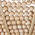 Люстра из деревянных бусин с подвесками в виде капель Wooden Beads варинант исполнения - 4 | Loft Concept в Костроме