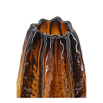 Ваза стеклянная янтарного цвета с текстурированным силуэтом Carambola варинант исполнения - 2 | Loft Concept в Костроме