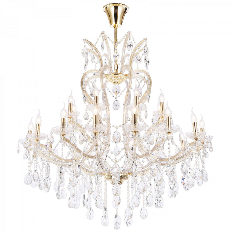 Люстра Pasquale Chandelier 24 Золотой Прозрачный Люстра Pasquale Chandelier 24 Золотой Прозрачный в Костроме | Loft Concept