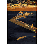 Кофейный стол с японским пейзажем Bohemia coffee table  варинант исполнения - 5 | Loft Concept в Костроме