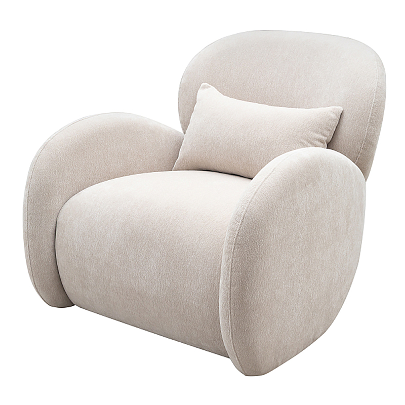 Кресло Rafael Accent Chair Молочный Черный в Костроме | Loft Concept 