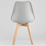 Стул с основой из пластика и мягким сиденьем Arvika Grey варинант исполнения - 5 | Loft Concept в Костроме