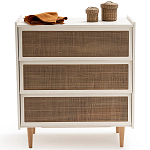 Комод с 3-мя ящиками из ротанга Blais Cream Wicker Furniture варинант исполнения - 3 | Loft Concept в Костроме