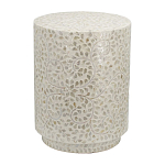 Приставной столик с рисунком из раковин устриц Bone Inlay варинант исполнения - 1 | Loft Concept в Костроме