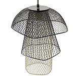 Подвесной светильник Black Grey Mesh Tube Lampshade Hanging Lamp варинант исполнения - 3 | Loft Concept в Костроме