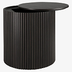 Черный приставной стол с местом для хранения Smart Textured Table варинант исполнения - 1 | Loft Concept в Костроме