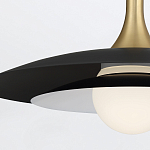 Подвесной светильник с плафоном в форме плоского купола и белой шарообразной лампой Eurofase варинант исполнения - 3 | Loft Concept в Костроме