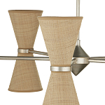 Люстра серебряного цвета с тканевыми абажурами Loft Rope Light варинант исполнения - 1 | Loft Concept в Костроме