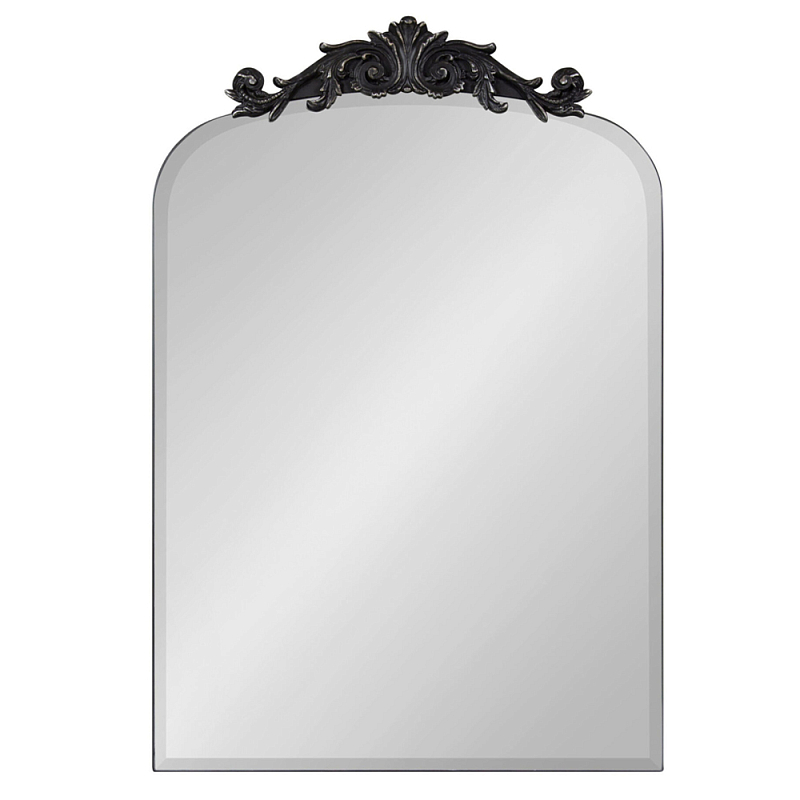 Зеркало с изысканной короной и безрамным полотном Crowned Mirror Зеркало Черный Зеркало с изысканной короной и безрамным полотном Crowned Mirror Зеркало Черный в Костроме | Loft Concept