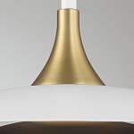 Подвесной светильник с плафоном в форме плоского купола и белой шарообразной лампой Eurofase варинант исполнения - 11 | Loft Concept в Костроме