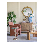 Столик с круглой стеклянной столешницей и корпусом в виде двух павлинов на ветке Table Two Peacocks варинант исполнения - 8 | Loft Concept в Костроме