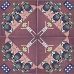 Плитка дизайнерская с узором Мангалоры варинант исполнения - 3 | Loft Concept в Костроме