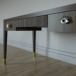 Письменный стол Elsa Dreams Walnut Шпон дерево с двумя ящиками варинант исполнения - 4 | Loft Concept в Костроме