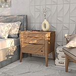 Тумба прикроватная из массива дуба с 2-мя ящиками Tasteful Furniture варинант исполнения - 3 | Loft Concept в Костроме