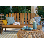 Садовая скамья из массива акации Ruth Wooden Bench варинант исполнения - 4 | Loft Concept в Костроме