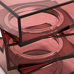 Стол журнальный в форме кубов Acrylic Furniture Lumina Crimson Clarity варинант исполнения - 4 | Loft Concept в Костроме