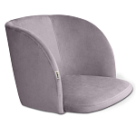 Барный стул со спинкой на 4-х деревянных ножках Сиреневый Велюр Ava Charm варинант исполнения - 2 | Loft Concept в Костроме