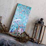 Постер на холсте в стиле шинуазри с изображением сада Chinoiserie Gazebo in the Imperial Garden Poster варинант исполнения - 2 | Loft Concept в Костроме