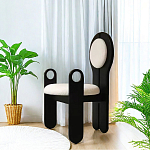 Стул черный из дерева с круглой спинкой Chair in Neoclassical Style варинант исполнения - 1 | Loft Concept в Костроме