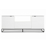 ТВ-тумба белая с  2-мя дверцами и ящиком Strict Lines варинант исполнения - 2 | Loft Concept в Костроме